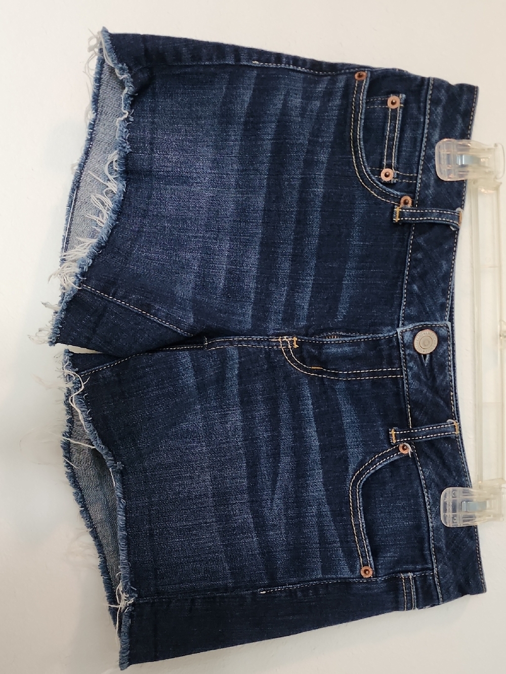 American Eagle Outfitters Dark Blue Denim Cutoff Shorts